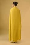 Shop_Ritika Arya Jain_Yellow Cowl Neck Draped Top With Palazzo _at_Aza_Fashions