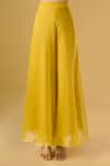 Shop_Ritika Arya Jain_Yellow Cowl Neck Draped Top With Palazzo _Online_at_Aza_Fashions