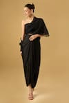 Buy_Ritika Arya Jain_Black Bandeau Neck Alaya Top And Skirt Set _Online_at_Aza_Fashions