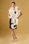 Buy_Ritika Arya Jain_Black Round Neck Noir Et Blanc Structured Dress _at_Aza_Fashions