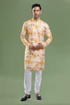 Buy_Arihant Rai Sinha_White Cotton, Viscose Embroidery, Sequins Thread And Kurta Set _at_Aza_Fashions