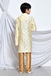 Shop_Petite Pomme_Cream Silk Embroidery Paisley Bud Kurta Set _at_Aza_Fashions