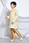 Shop_Petite Pomme_Cream Silk Embroidery Paisley Bud Kurta Set _Online_at_Aza_Fashions