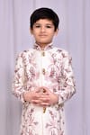 Buy Petite Pomme White Silk Floral Vine Embroidered Sherwani Online at Aza Fashions Buy_Petite Pomme_White Silk Floral Vine Embroidered Sherwani _Online_at_Aza_Fashions