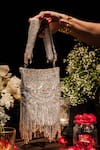 Buy_House Of Ekara_Silver Beads, Sequins, Tassels, Crystals Cinderella Embroidered Potli Bag _at_Aza_Fashions