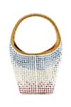 Shop_Etcetera_Multi Color Crystals, Stones, Rhinestones Paris Petite Spring Party Bag _at_Aza_Fashions