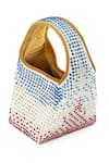 Buy_Etcetera_Multi Color Crystals, Stones, Rhinestones Paris Petite Spring Party Bag _Online_at_Aza_Fashions