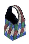Shop_Etcetera_Multi Color Crystals Paris Petite Chevron Party Bag _Online_at_Aza_Fashions