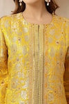 Buy_Soniya G_Yellow Brocade, Satin, Modal Zari, Sequins, Sunehri Nazakat Kurta With Salwar 