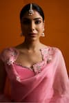Buy_Bhawna Sethi_Pink Silk, Tissue, Organza Mirrors, Cut Work, Embroidery Nistya Kurta Set 
