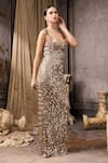 Buy Rocky Star Beige Net Tassels Sweetheart Neck Hand Embroidered Gown Online at Aza Fashions Buy_Rocky Star_Beige Net Tassels Sweetheart Neck Hand Embroidered Gown _Online_at_Aza_Fashions