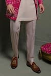 Runit Gupta_Pink Silk Embroidery Sherwani And Kurta Set _at_Aza_Fashions