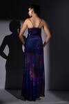 Shop_Nikita Mhaisalkar_Purple Lycra Galaxy Print Draped Bodycon Skirt _at_Aza_Fashions