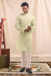Buy Arihant Rai Sinha Green Cotton, Silk Mirrors Work Kurta at Aza Fashions Buy_Arihant Rai Sinha_Green Cotton, Silk Mirrors Work Kurta _at_Aza_Fashions
