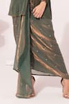 Preeti Mehta_Green Tissue, Satin Beads, Stones, Metallic Thread, Moss Regal Jacket Skirt Set _Online_at_Aza_Fashions