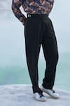 Buy_Dash And Dot_Black Notch Pleated Pant _at_Aza_Fashions