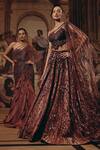Buy_Adaara Couture_Pink Net, Satin, Crepe Sequins, Embroidery Embellished Lehenga And Strap Top 