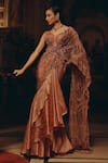 Buy_Adaara Couture_Blush Net, Satin, Organza Sequins, Embroidery Embellished And Saree Gown _Online_at_Aza_Fashions