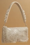 Buy_Tasna_Silver Embroidery, Crystals, Beads, Fringe Kardana And Sequin Clutch _at_Aza_Fashions