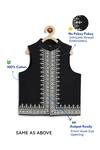Buy_Tiber Taber_Black Cotton Embroidery Bundi Jacket _Online_at_Aza_Fashions