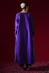 Shop_Kalakari By Akanksha_Purple Chanderi Silk, Organza Rani A-line Kurta And Pant Set With Dupatta _at_Aza_Fashions