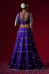 Shop_Kalakari By Akanksha_Purple , , , Organza Rajeshwari Lehenga Set _at_Aza_Fashions