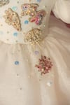 Buy_Ruchika Lath Label_White Organza Beads, Sequins, Pearls Hand Embroidered Fish And Shells Dress _Online_at_Aza_Fashions