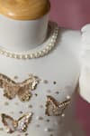 Ruchika Lath Label_White Sequins, Beads, Bows, Embroidery Golden Butterfly Dress _at_Aza_Fashions