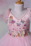 Shop_Ruchika Lath Label_Pink Net Beads, Sequins, Fabric Flowers, Embroidery Fairy Garden Hand Dress 