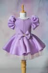 Shop_Ruchika Lath Label_Purple Embroidery, Sequins, Beads, Bows Puff Sleeve Butterfly Dress _at_Aza_Fashions