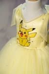 Ruchika Lath Label Yellow Satin, Net Embroidery, Sequins, Pearls, Bows Pikachu Hand Kids Dress Online at Aza Fashions Ruchika Lath Label_Yellow Satin, Net Embroidery, Sequins, Pearls, Bows Pikachu Hand Kids Dress _Online_at_Aza_Fashions