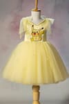 Buy Ruchika Lath Label Yellow Satin, Net Embroidery, Sequins, Pearls, Bows Pikachu Hand Kids Dress at Aza Fashions Buy_Ruchika Lath Label_Yellow Satin, Net Embroidery, Sequins, Pearls, Bows Pikachu Hand Kids Dress _at_Aza_Fashions