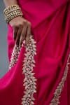 RICHA AHLUWALIA_Pink Chanderi Embroidery, Sequins, Zari Dabka And Pitta Work Saree With Blouse _Online_at_Aza_Fashions