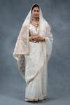 Buy RICHA AHLUWALIA Ivory Silk , Gota Patti, Zari, Hand Embroidered Saree And Blouse Online at Aza Fashions Buy_RICHA AHLUWALIA_Ivory Silk , Gota Patti, Zari, Hand Embroidered Saree And Blouse _Online_at_Aza_Fashions