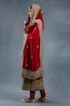 Shop_RICHA AHLUWALIA_Red Silk, Cotton, Chanderi Gota Patti, Zari, Sequins, Zardozi Buti Kurta Set _Online_at_Aza_Fashions