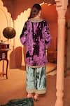 Shop_RICHA AHLUWALIA_Purple Velvet, Organza Embroidery, Sequins, Zari, Gota Patti Dori Kurta Set _at_Aza_Fashions