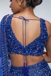 Shop_Mirroir_Blue Silk Organza, Net Sequins, Beads, Embroidery, Metallic Crystal Lehenga Set _Online_at_Aza_Fashions