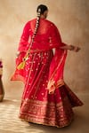 Shop_Gulabo Jaipur_Red Chanderi Embroidery, Zari, Sequins Mashoor Lehenga Set _at_Aza_Fashions