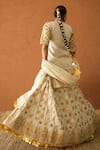 Shop_Gulabo Jaipur_Ivory Chanderi, Doriya Embroidery, Sequins, Lace, Noormahal Kurta Lehenga Set _at_Aza_Fashions