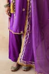 Gulabo Jaipur Purple Chanderi Embroidery, Sequins, Mirrors Square Tara Straight Kurta Set Online at Aza Fashions Gulabo Jaipur_Purple Chanderi Embroidery, Sequins, Mirrors Square Tara Straight Kurta Set _Online_at_Aza_Fashions