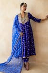 Buy_Gulabo Jaipur_Blue Chanderi, Cotton, Organza Gota Patti, Zari, Sitara Anarkali Set 