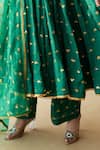 Buy_Gulabo Jaipur_Green Chanderi, Cotton, Organza Gota Patti, Zari, Sequins, Sitara Anarkali Set _Online_at_Aza_Fashions