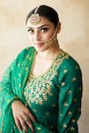 Buy_Gulabo Jaipur_Green Chanderi, Cotton, Organza Gota Patti, Zari, Sequins, Sitara Anarkali Set 