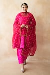 Buy Gulabo Jaipur Pink Chanderi Embroidery Round Neck Riza Anarkali Set at Aza Fashions Buy_Gulabo Jaipur_Pink Chanderi Embroidery Round Neck Riza Anarkali Set _at_Aza_Fashions