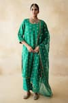 Buy Gulabo Jaipur Green Chanderi Embroidery, Lace, Sequins Round Neck Meera Straight Kurta Set at Aza Fashions Buy_Gulabo Jaipur_Green Chanderi Embroidery, Lace, Sequins Round Neck Meera Straight Kurta Set _at_Aza_Fashions