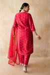 Shop Gulabo Jaipur Red Chanderi Embroidery, Zari, Lace, Metallic Thread Meera Straight Kurta Set at Aza Fashions Shop_Gulabo Jaipur_Red Chanderi Embroidery, Zari, Lace, Metallic Thread Meera Straight Kurta Set _at_Aza_Fashions