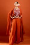 Buy Samyukta Singhania Orange Chinon Embroidery, Beads, Tassels Round Neck Blouse And Palazzo Set at Aza Fashions Buy_Samyukta Singhania_Orange Chinon Embroidery, Beads, Tassels Round Neck Blouse And Palazzo Set _at_Aza_Fashions