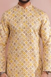 Buy_Arihant Rai Sinha_Mustard Silk Embroidery Butti Kurta Set _Online_at_Aza_Fashions