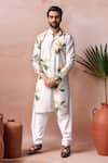 Buy Arihant Rai Sinha Gray Viscose, Silk Floral Motif Kurta And Salwar Set at Aza Fashions Buy_Arihant Rai Sinha_Gray Viscose, Silk Floral Motif Kurta And Salwar Set _at_Aza_Fashions