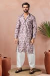 Buy Arihant Rai Sinha Magenta Cotton, Silk Printed Paisley Kurta And Salwar Set at Aza Fashions Buy_Arihant Rai Sinha_Magenta Cotton, Silk Printed Paisley Kurta And Salwar Set _at_Aza_Fashions